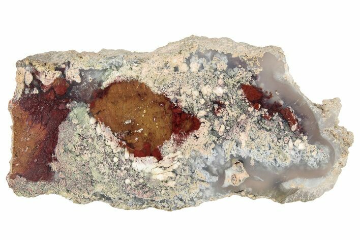 Polished Colorful Moss Agate Slab - Java, Indonesia #271505
